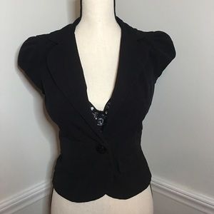 Women's black short sleeve Blazer